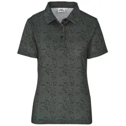 Ladies Flexxion Golf Shirt Olive Front